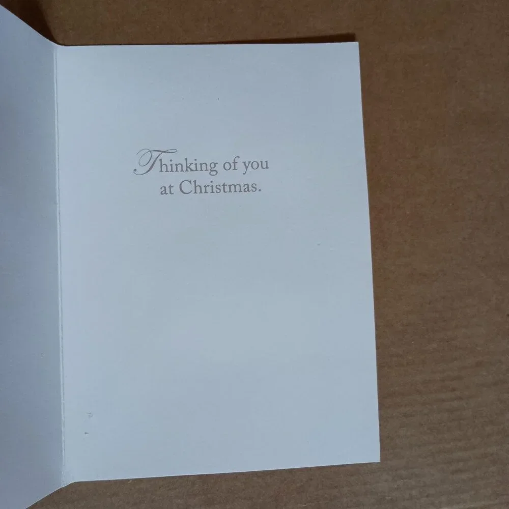 9 handmade Christmas cards with envelopes in box